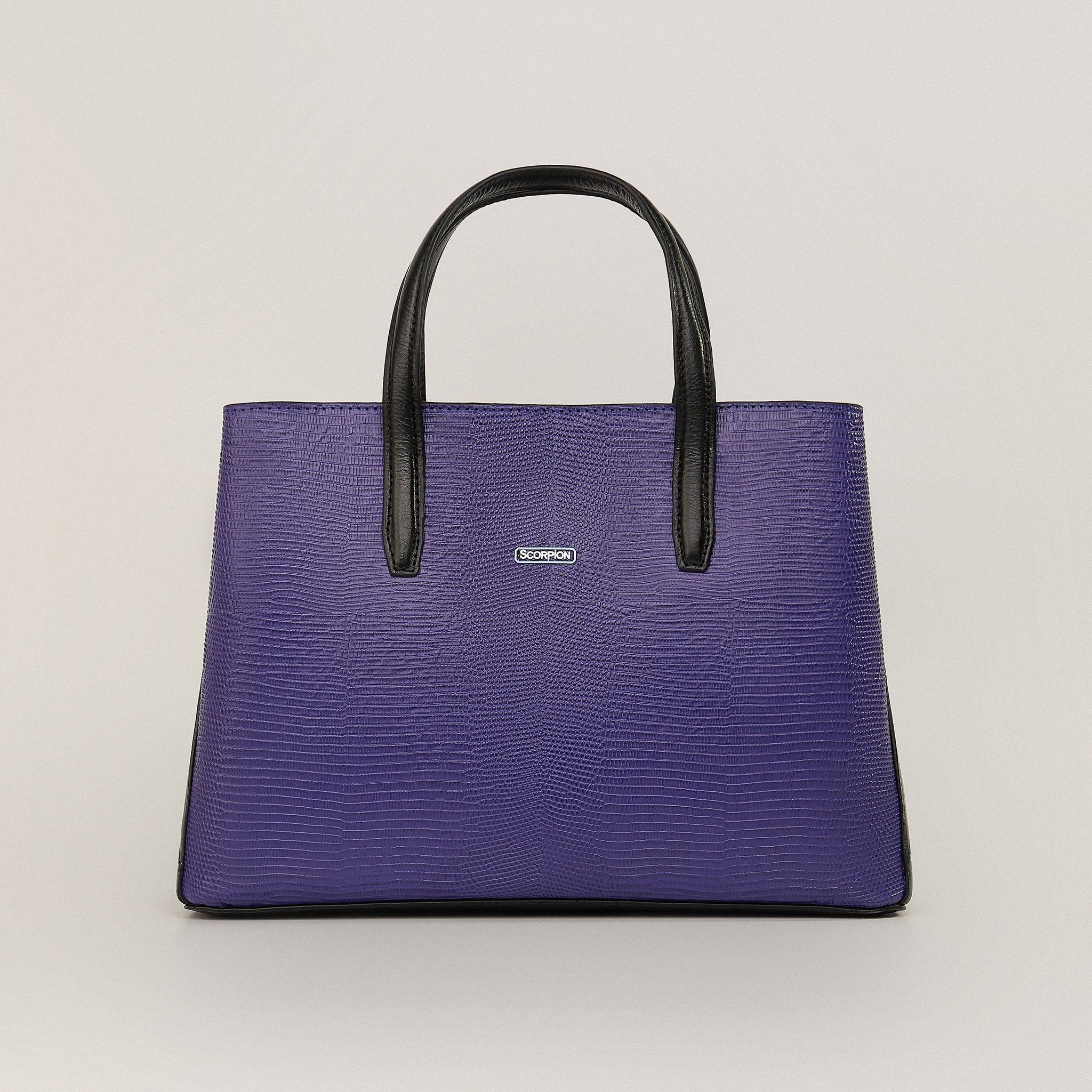  Túi Xách Nữ Da Vân Xanh Tím Than 26X.37 