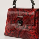  Túi Xách Nữ Da Vân Rắn Đỏ Đen 26Đ.33 