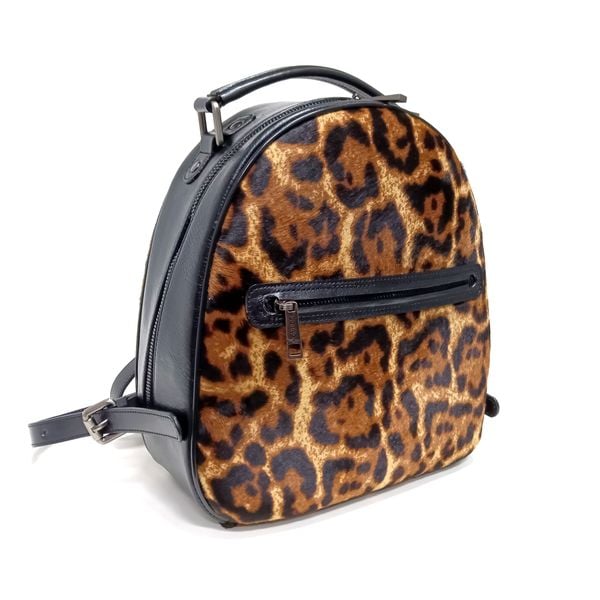  Balo Da Nữ Họa Tiết Báo Gấm Nâu 26N.26 