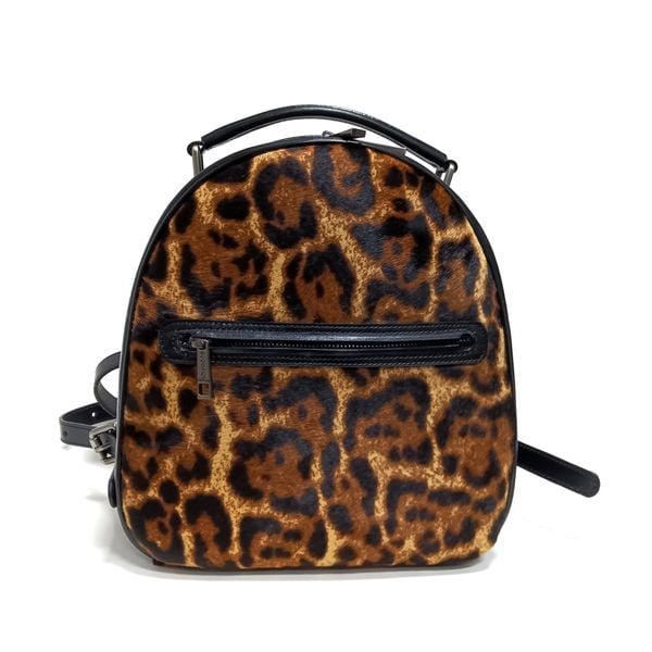  Balo Da Nữ Họa Tiết Báo Gấm Nâu 26N.26 