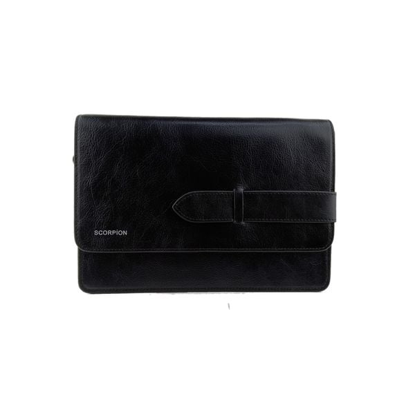  Ví Da Nam Cầm Tay Nắp Gập Đen 26Đ.2 