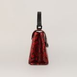  Túi Xách Nữ Da Vân Rắn Đỏ Đen 26Đ.33 