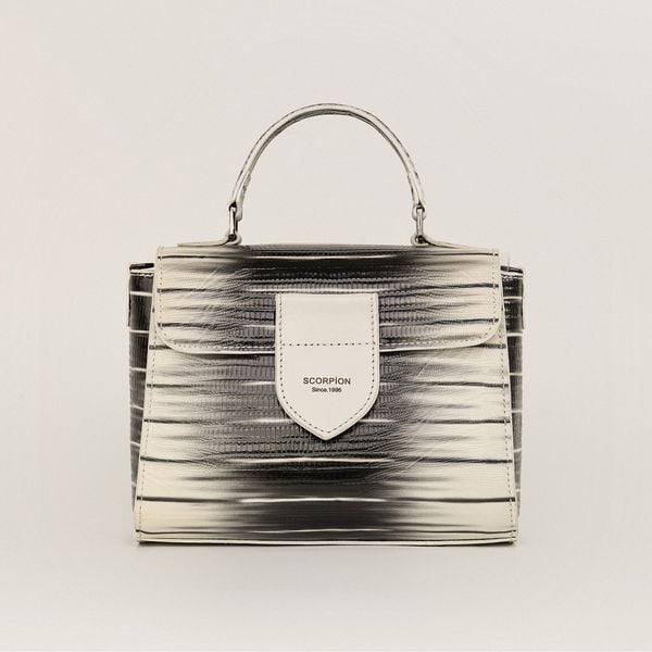  Túi Xách Nữ Da Vân Đen Trắng 26.39 