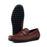  Giày Moccasin Nam Da Nâu 28A.25 