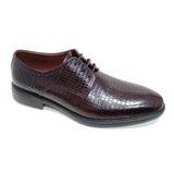  Giày Da Nam Buộc Dây Đỏ Mận 28BC.2 