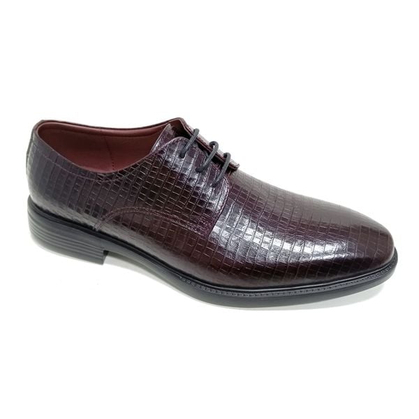  Giày Da Nam Buộc Dây Đỏ Mận 28BC.2 