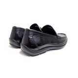  Giày Moccasin Nam Da Vân Đen 28G.23 