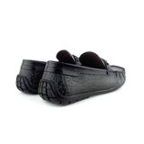  Giày Moccasin Nam Da Vân Đen 28LĐ.7 