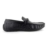  Giày Moccasin Nam Da Vân Đen 28LĐ.7 
