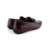  Giày Moccasin Nam Da Đỏ Mận 28LM.2 