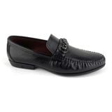  Giày Moccasin Nam Da Đen 28MĐ.16 