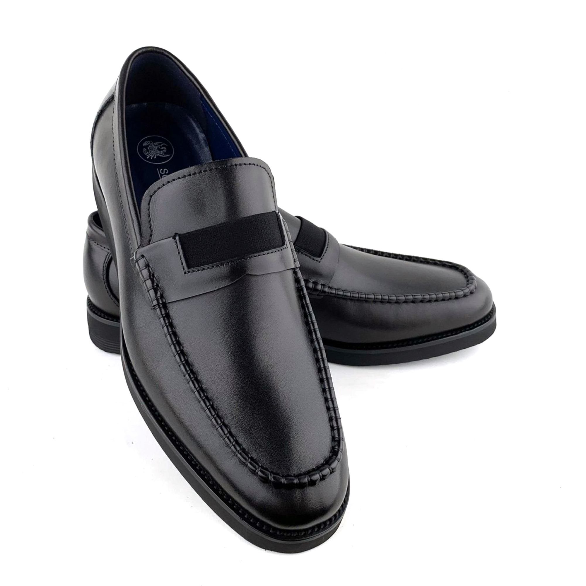  Giày Moccasin Nam Da Đen 28VĐ.12 