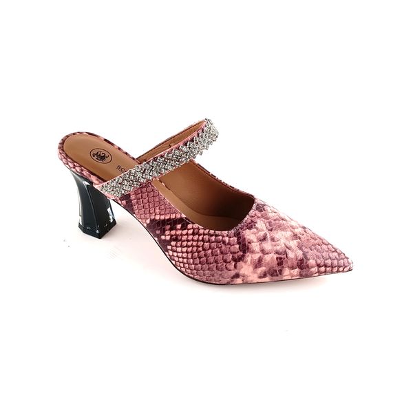  Giày Cao Gót Da Vân Rắn Hồng 29H.17 