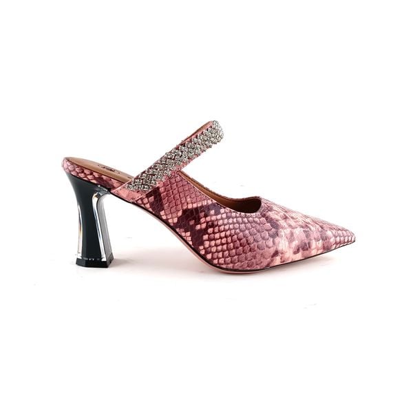  Giày Cao Gót Da Vân Rắn Hồng 29H.17 