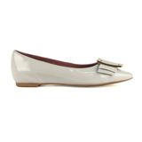  Giày Da Nữ Slip On Khóa Vuông Trắng 693.39 
