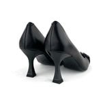  Giày Cao Gót Da Mắt Xích Đen 82Đ.12 