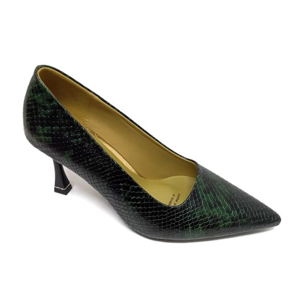  Giày Cao Gót Da Vân Xanh Rêu 83.42 