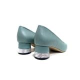  Giày Cao Gót Da Đế Khuyết Xanh 83.60 