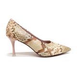  Giày Cao Gót Nâu Vàng Kem 83N.18 