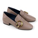  Giày Moccasin Nữ Đính Khóa Cài Nâu 993.20 