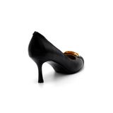  Giày Cao Gót Da Đen 881.11 