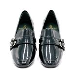  Giày Moccasin Nữ Đính Khóa Xanh Bóng 892.4 