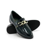  Giày Moccasin Nữ Mắt Xích Xanh Bóng 892.6 