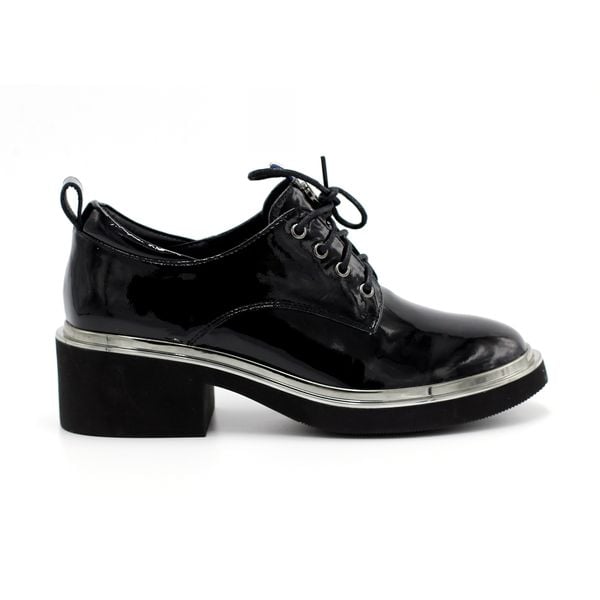  Giày Boot Da Nữ Cao Gót Đen Bóng 985.6 