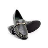  Giày Moccasin Nữ Khóa Horsebit Xanh Bóng 992.14 