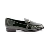  Giày Moccasin Nữ Khóa Horsebit Xanh Bóng 992.14 