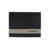  Ví Da Nam Gập Đôi Đen Sọc Xám 99.22 