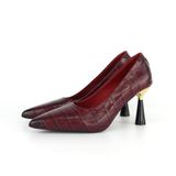  Giày Cao Gót Da Vân Đỏ Mận 83.45 