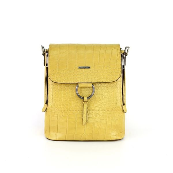  Balo Da Vân Cá Sấu Nữ Vàng 26V.220 