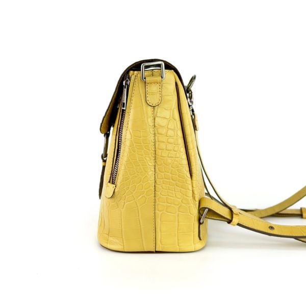  Balo Da Vân Cá Sấu Nữ Vàng 26V.220 