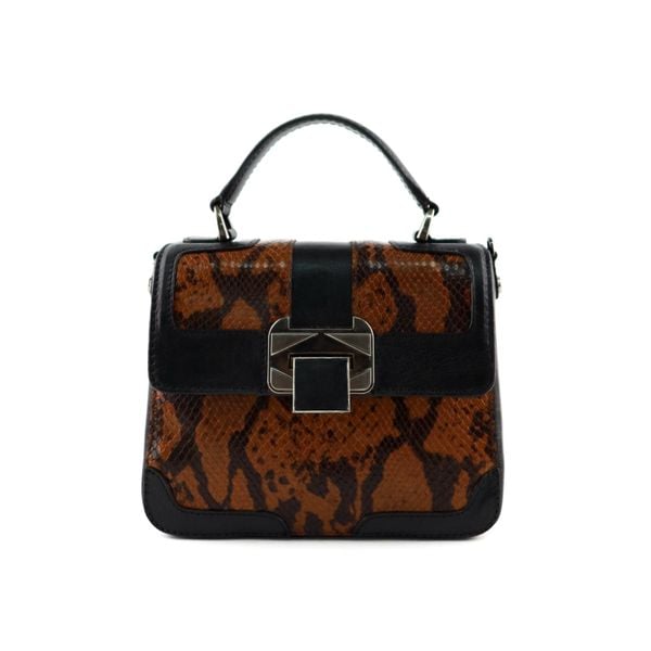  Túi Xách Nữ Da Vân Rắn Nâu 26N.205 