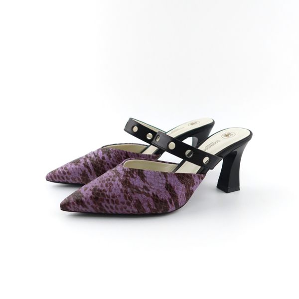  Giày Cao Gót Da Vân Tím 29.19 