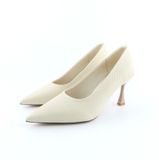  Giày Cao Gót Da Vân Trắng Kem 83.48 