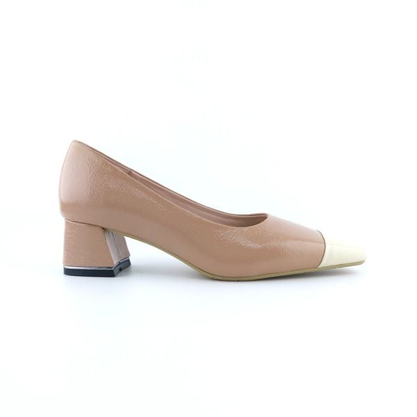  Giày Cao Gót Da Hồng Trắng 83.64 