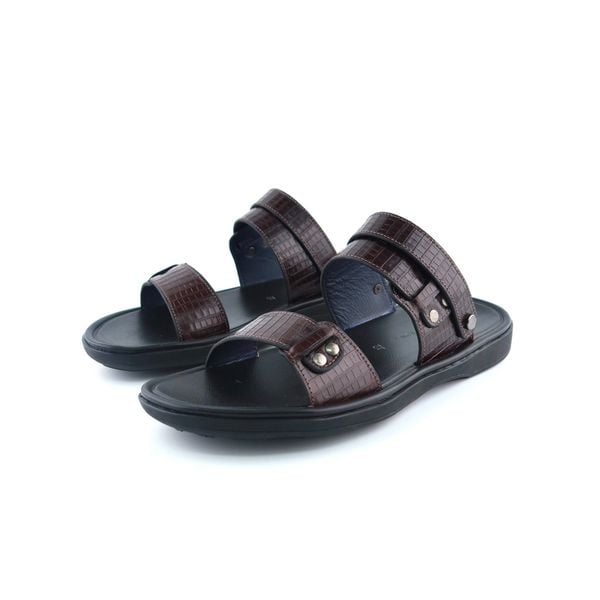  Sandal Nam Da Dập Vân Nâu 33M.9 