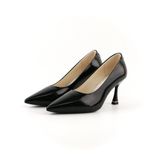  Giày Cao Gót Da Vân Đen Bóng 83.56 