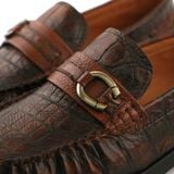  Giày Loafer Nam Vân Nâu 28MI.10 