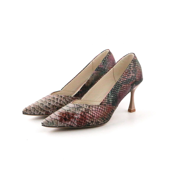  Set Túi Và Giày Da Vân Đỏ Loang 