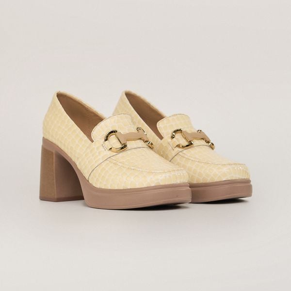  Giày Moccasin Nữ Vân Trắng 19M.2 