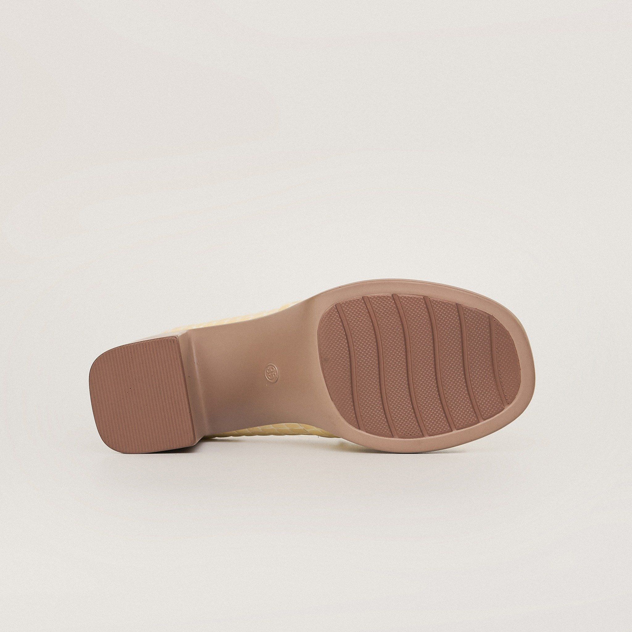  Giày Moccasin Nữ Vân Trắng 19M.2 