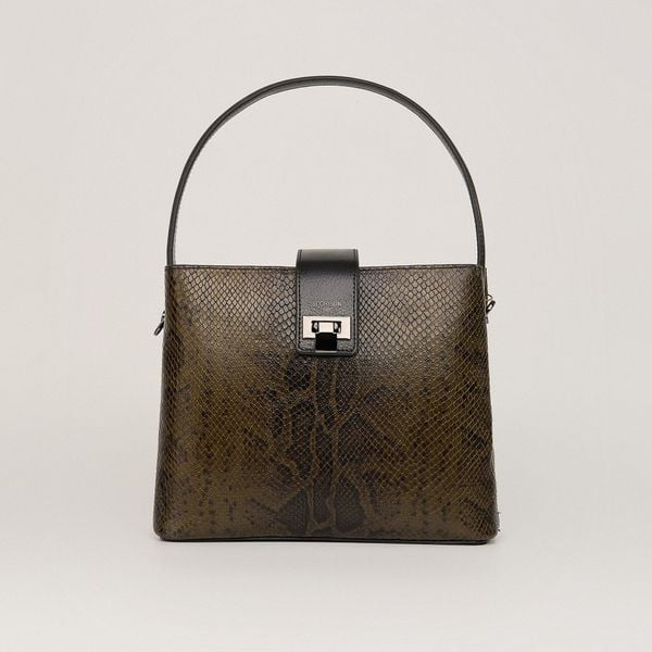  Túi Xách Nữ Da Vân Xanh Rêu 26XR.46 