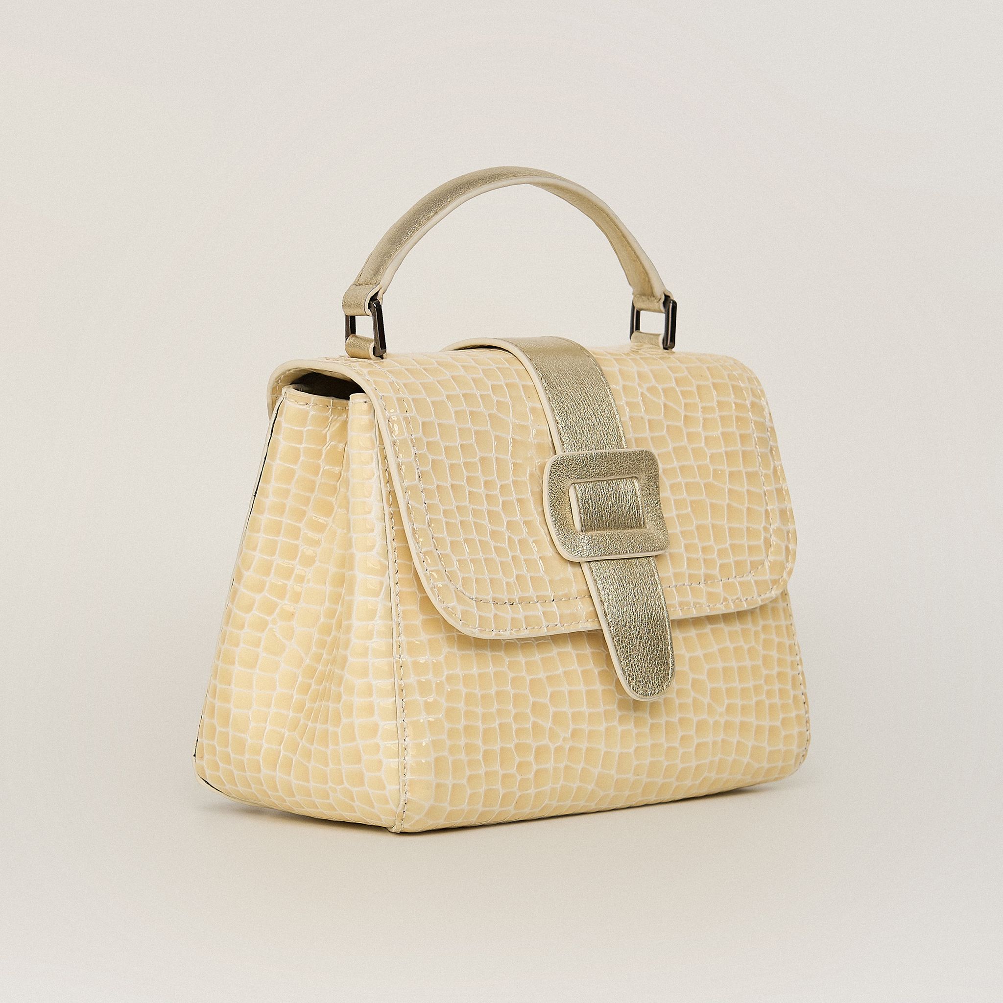  Túi Xách Nữ Da Vân Rắn Vàng 26V.227 