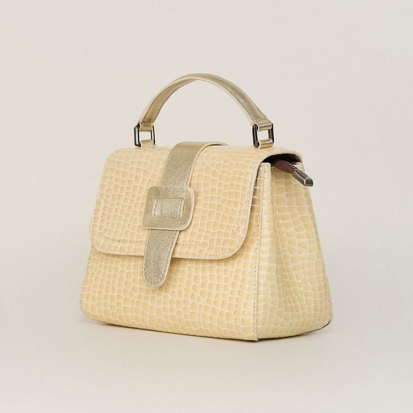  Túi Xách Nữ Da Vân Rắn Vàng 26V.227 