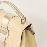  Túi Xách Nữ Da Vân Rắn Vàng 26V.227 