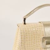  Túi Xách Nữ Da Vân Rắn Vàng 26V.227 