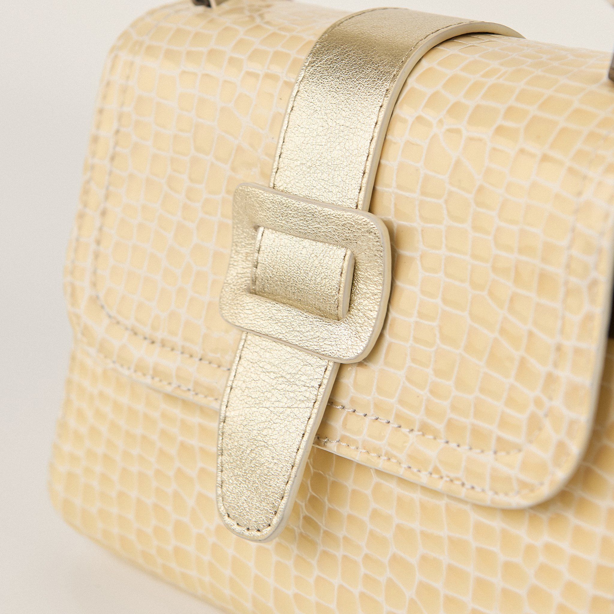  Túi Xách Nữ Da Vân Rắn Vàng 26V.227 